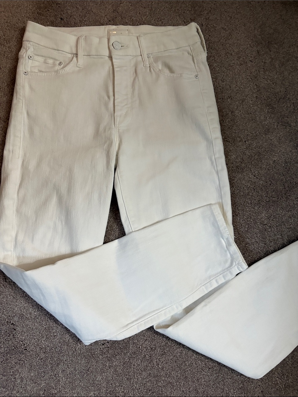 MOTHER White The Looker Crop  for Women